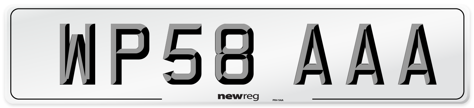 WP58 AAA Number Plate from New Reg